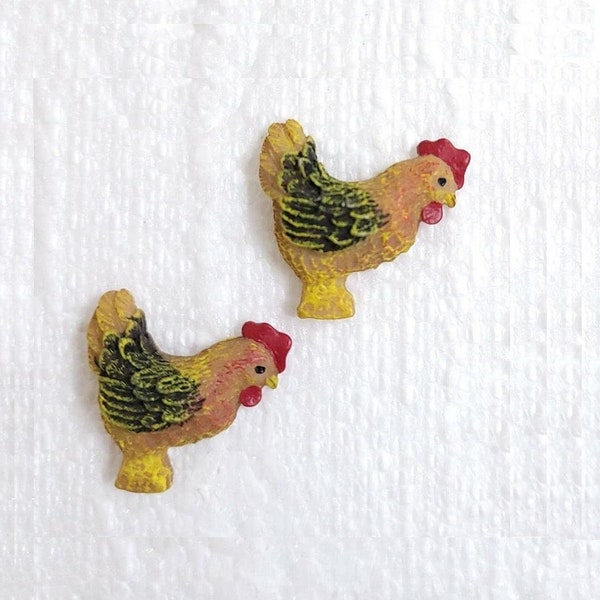 JHB Chicken Buttons 23mm Shank JHB International Novelty Rhode Island Red Rooster Cockerel Sewing Art Craft Costume Decorative Embellishment