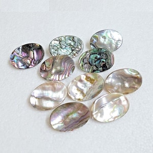 Abalone Shell Buttons 30mm Metal Shank Iridescent Oval Shape Paua Fashion Statement Coat Jacket Cardigan Art Craft Sewing Embellishments