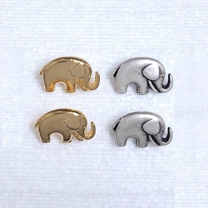 JHB Elephant Buttons 21mm Metal Shank Gold or Silver Tone Jaybo Realistic Wild Jungle Animal Sewing Shirt Jacket Art Fun Craft Embellishment