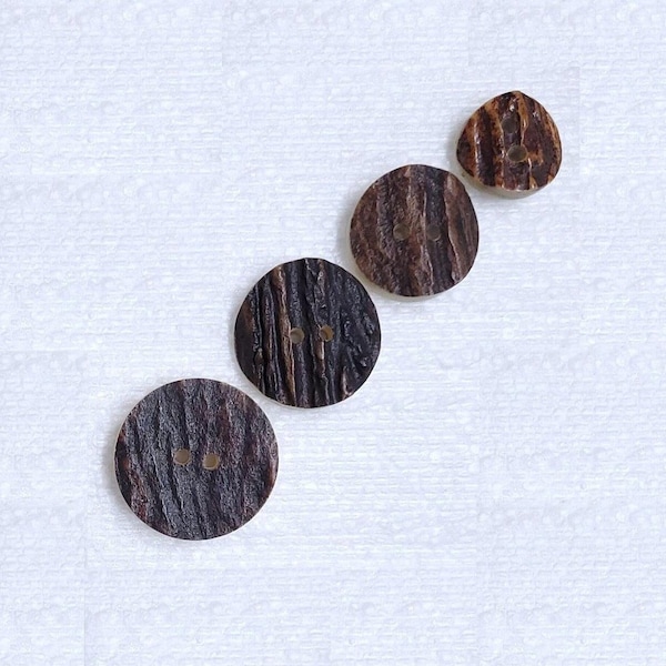 Antler Horn Button 2 Hole 15mm 20mm 23mm or 25mm Rustic Texture Stag Deer Elk Sewing Knitting Art Craft Shirt Coat History Costume Fastener