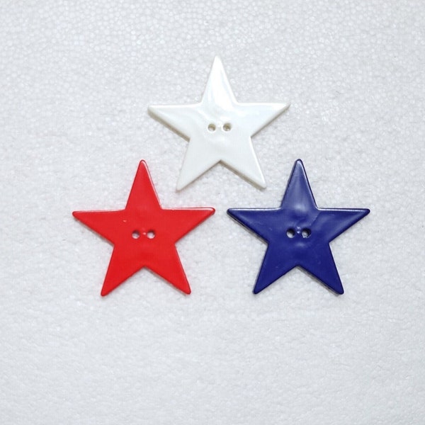 Big Mega Star Button 50mm 2 Hole JHB International 2" Novelty Plastic 5 Point Sewing Knitting Art Craft DIY Decorative Costume Embellishment