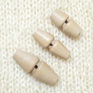 Wooden Toggle Buttons 1 Hole 20mm 25mm 30mm Natural Maple Wood Pack of 5 10 25 50 100 Duffle Coat Jacket Cardigan Sewing Craft Embellishment