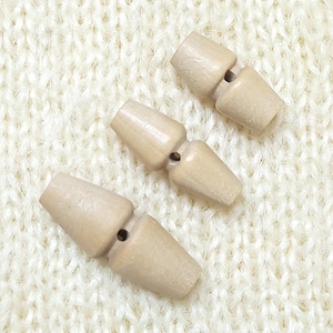 Botões de madeira com trava, 1 furo, 20 mm, 25 mm, 30 mm, madeira de bordo natural, pacote com 5, 10, 25, 50 ou 100 unidades. Ideais para costura, artesanato, casacos, jaquetas e cardigãs.