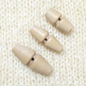 Wooden Toggle Buttons 1 Hole 20mm 25mm 30mm Natural Maple Wood Pack of 5 10 25 50 100 Duffle Coat Jacket Cardigan Sewing Craft Embellishment