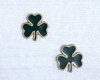 3 Leaf Clover Metal Buttons 19mm Shank JHB International Irish Good Luck Novelty Green Shamrock St Patrick's Day Ireland Symbol Sewing Craft