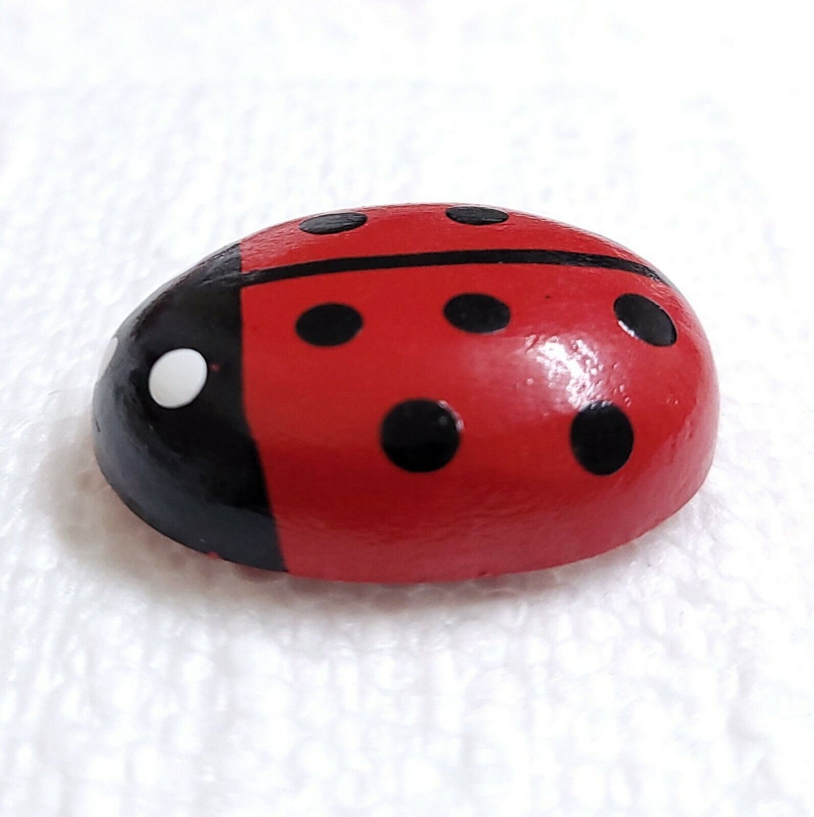 Sewing Button Insect JHB Wooden Ladybird Button 30mm Shank 1.2