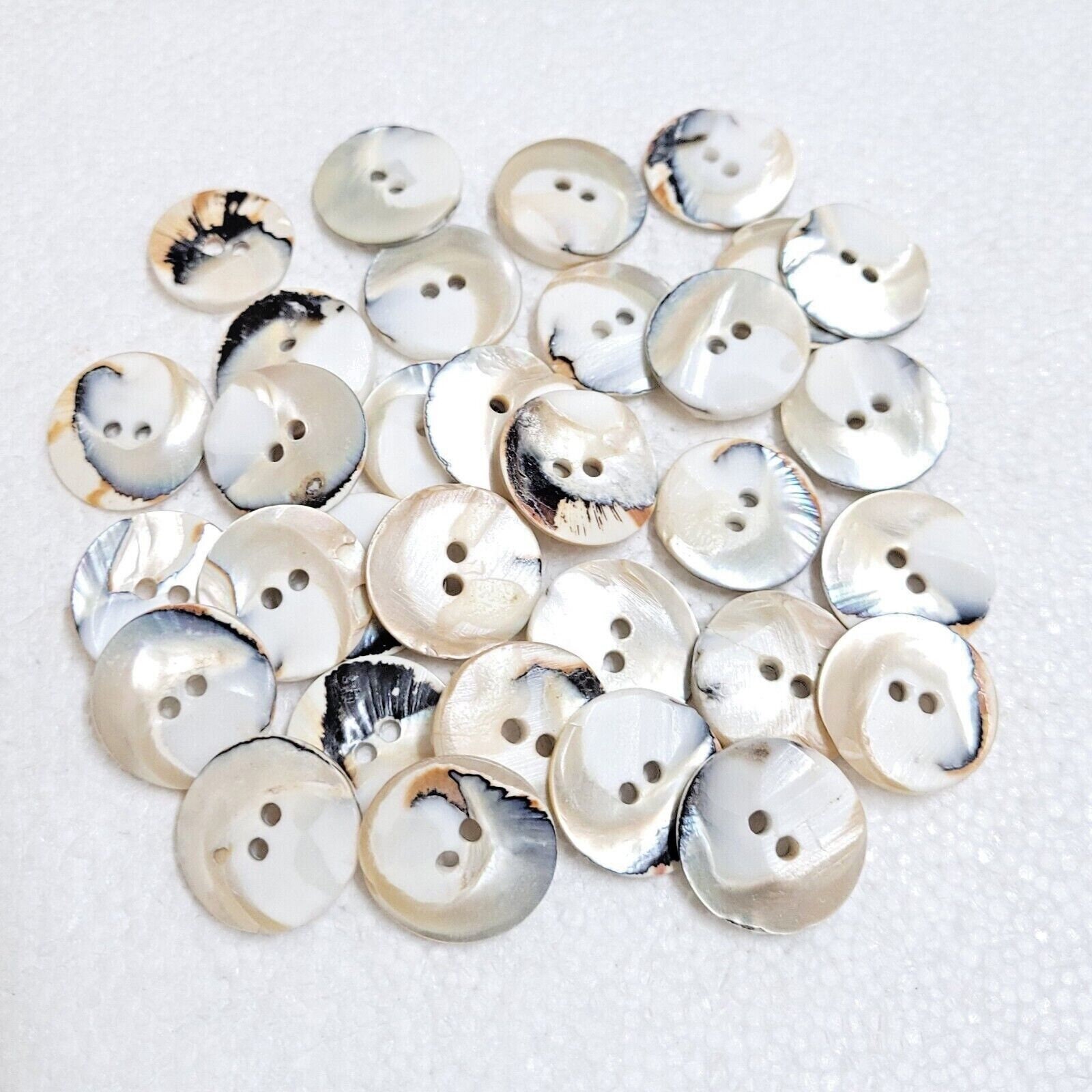 Tiger Shell Button Tigers Eye Nautilus Shell Buttons 15mm or 20mm 2 Hole Iridescent ...