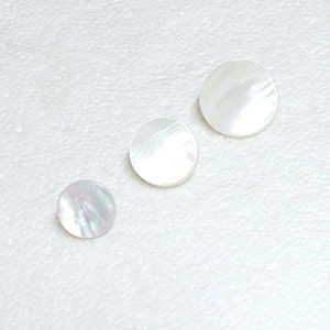 マザーオブパールボタン 15 mm 19 mm 23 mm メタルシャンク アイボリーホワイト ラウンド 発光シェル 縫製 編み物 シャツ カーディガン ジャケット クラフト 装飾