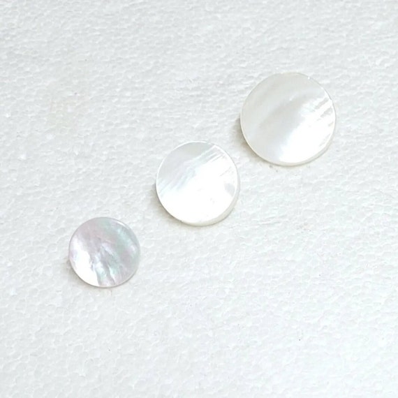 Bottoni Naturali A Conchiglia 10 Pezzi - Decorazione Vintage Per Abbigliamento - Foto 5