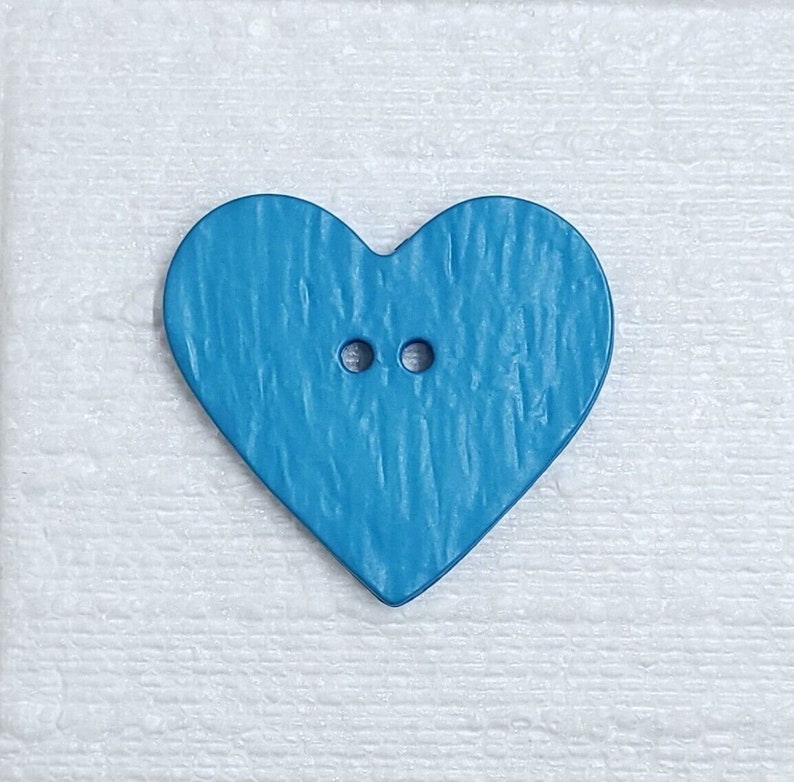 JHB Heart Shape Button 42mm 2 Hole Lavender Turquoise or Purple Novelty ...