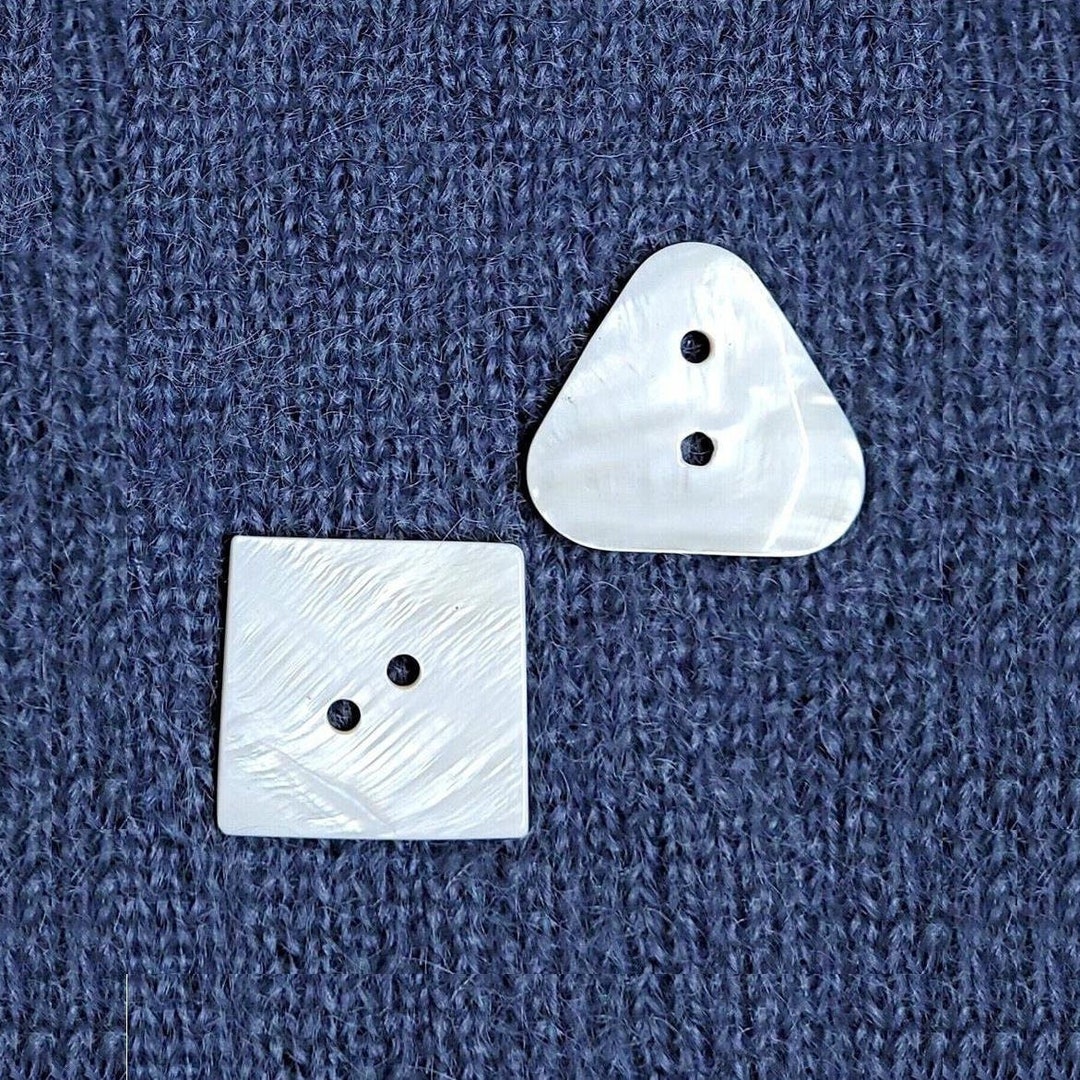 White River Shell Button 2 Hole 38mm Square or 1.5
