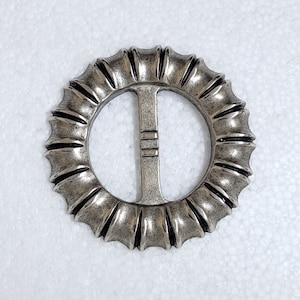 Scallop Edge Slider Buckle 55mm 1.2&quot; Metal Belt Fastener Bag Ribbon Scarf Ring Art DIY Crafts Knitting Sewing Cosplay Costume Embellishment