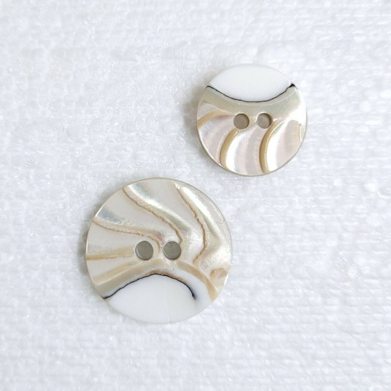 Tiger Shell Button Tigers Eye Nautilus Shell Buttons 15mm or 20mm 2 Hole Iridescent ...