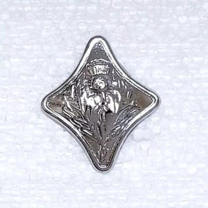 Scottish Thistle Diamond Buttons 27mm Silver Metal Shank Sewing Coat Aran Cable Cardigan Uniform Doublet Jacket Costume Craft Embellishments