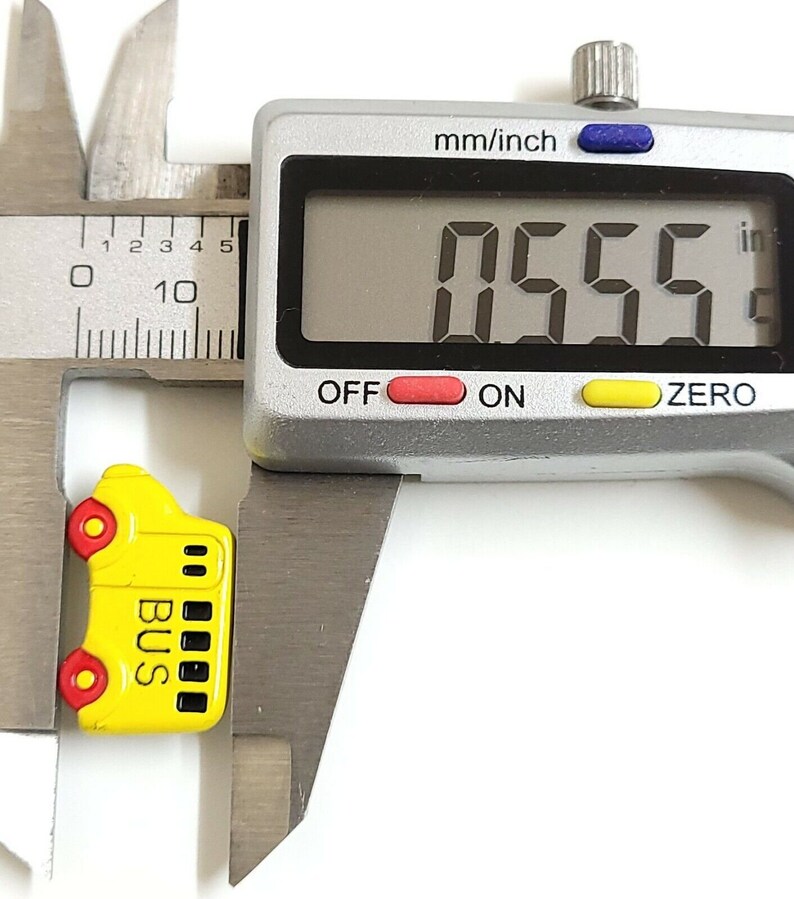 2 Yellow School Bus Buttons 22mm Metal Shank JHB International Novelty