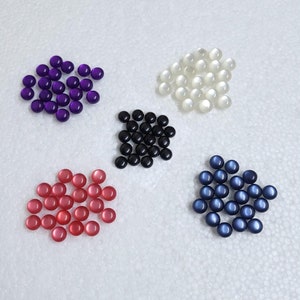 JHB Itsy Bitsy Buttons 5mm Self Shank 5 Colours Pack of 10-100 Mini Mushroom Head Top Dome Doll Baby Clothes Sewing Art Craft Embellishment