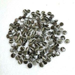JHB Grey Shell Buttons 6mm Self Shank Doll Baby Fashion Mini Mother of Pearl Smoke Shell MOP Sewing Art Craft Decorative Clothes Fasteners