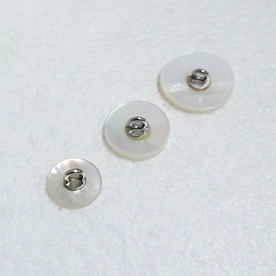 Bottoni Naturali A Conchiglia 10 Pezzi - Decorazione Vintage Per Abbigliamento