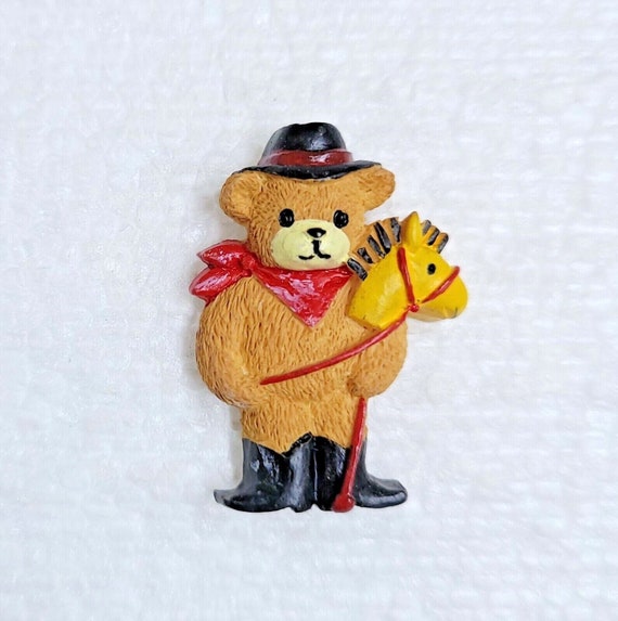 JHB Pony Teddy Bear Button 27mm Shank Novelty Boy Bear Role Play