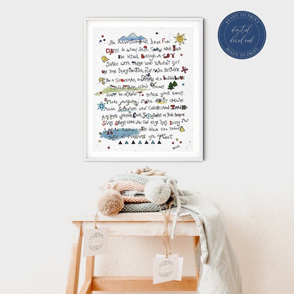 Bucket List Poem Etsy