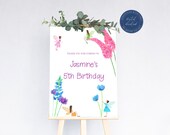 Personalised Fairy Print, Flower Fairies, Customisable Fairy Wall Art, Fairy Birthday Party, Fairy Baby Shower, Fairy Welcome Sign