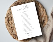 Love Is Not Original Poem, Alternative Wedding Vows, Marriage Ceremony Reading, Anniversary Gift for Spouse, Romantic Poetry, What is Love