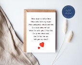 Cheeky Valentine's Day Poem, Be Mine Card, Marriage Proposal, Will You Be My Girlfriend, Boyfriend, Husband, Wife, Anniversary Card