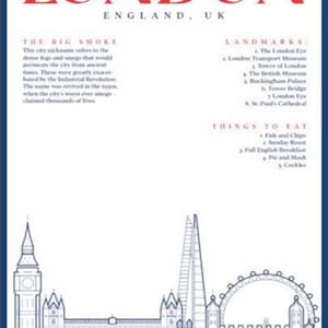 London, UK, city poster, old, illustration, pdf, PRINTABLE, DOWNLOAD, A3, A4, cities, world cities, America, world, decoration, house, deco,