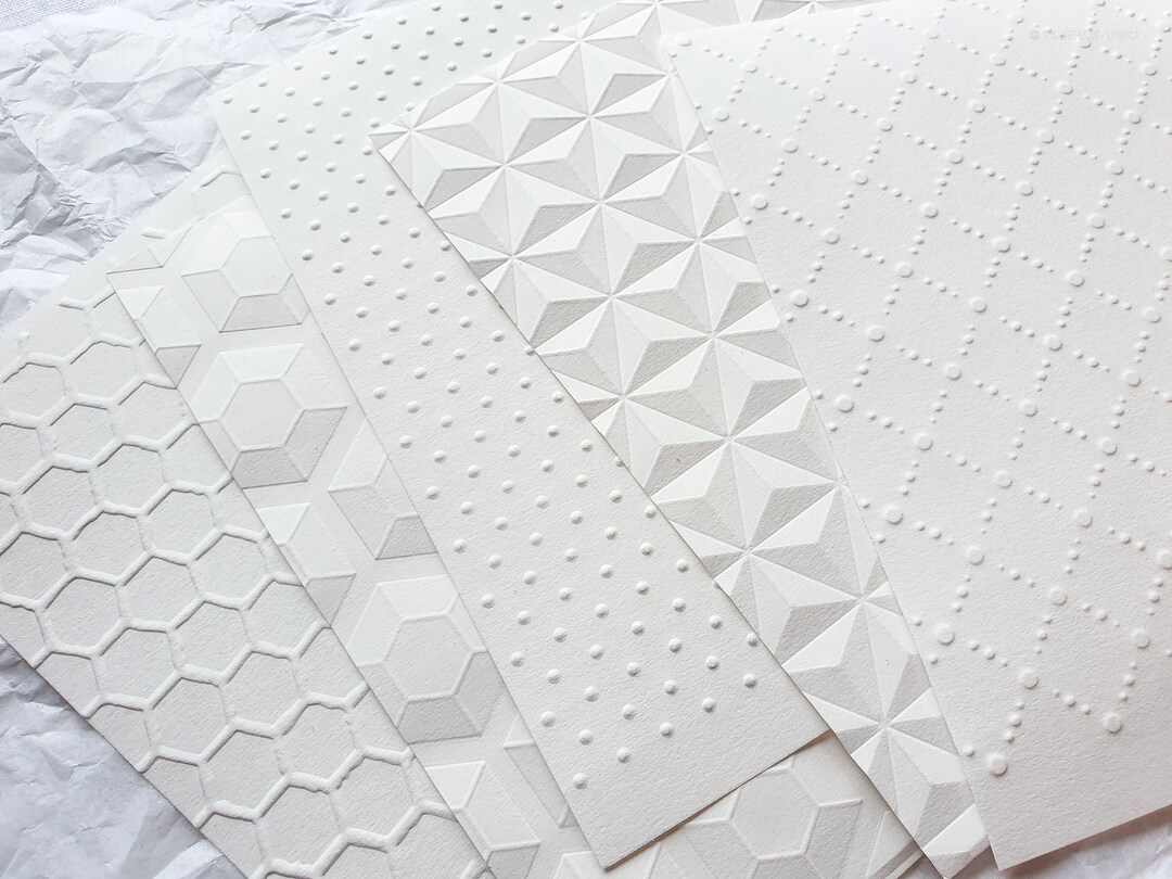 Embossed Paper Types Embossing Papers, Scrabooking, Journaling, Paper - Etsy