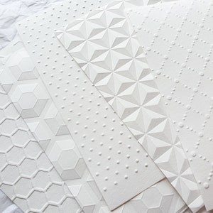 geprägte Papier, embossing Papier, Embossing Set, Scrapbooking, Journaling