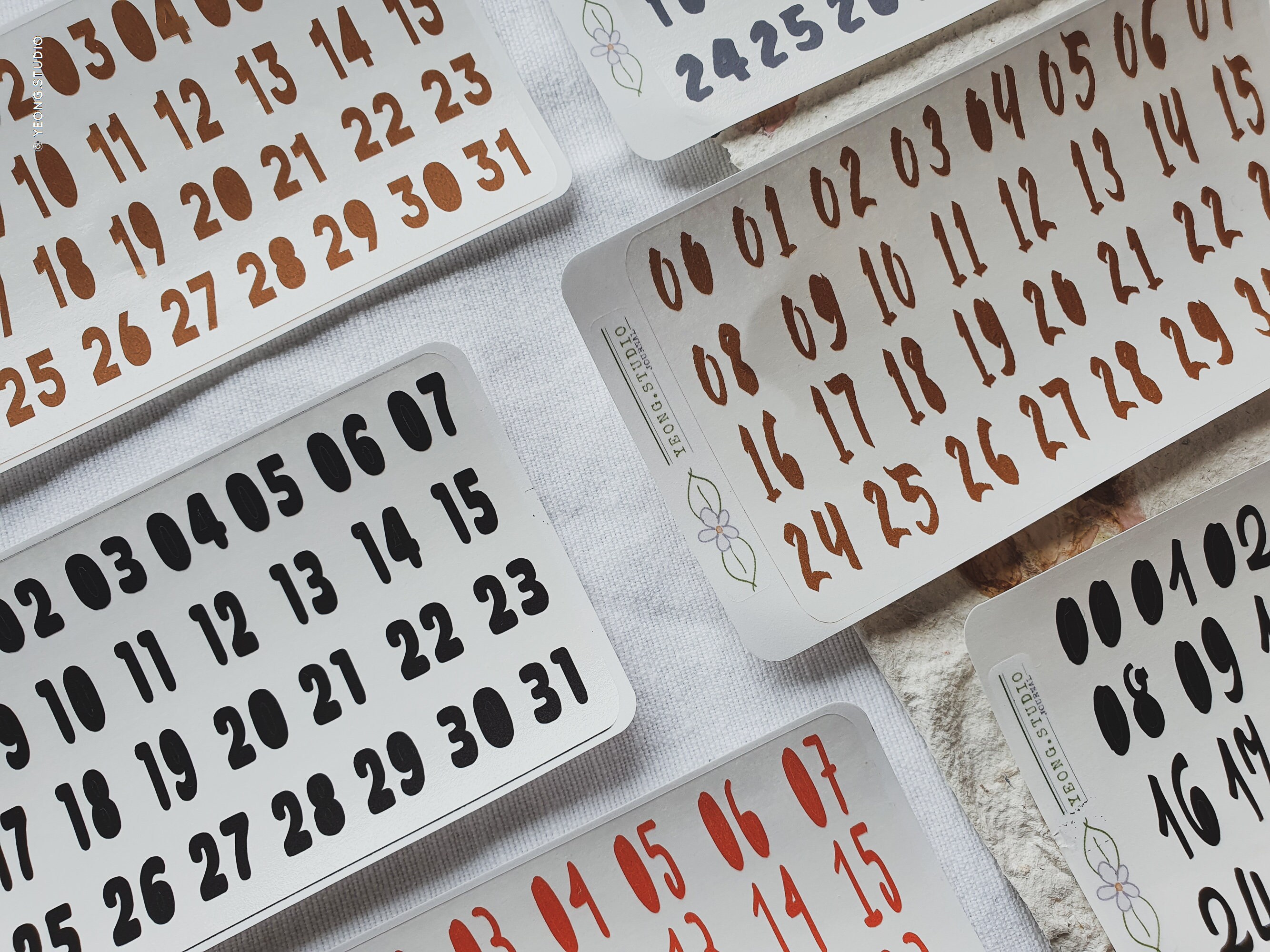 Clear numbers sticker number Travelers notebook regular day Etsy