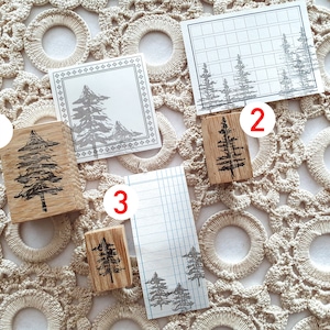 vintage stamp / motif stamp / rubber stamp / winter stamp bullet journal image 4