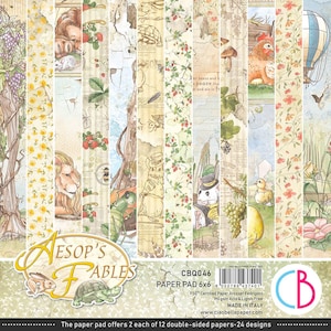 Aesops_Fables _ ciao bella_ bloc de papier 6 x 6 pouces