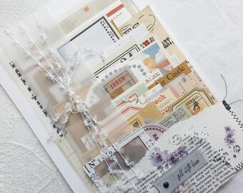 30/50 pieces Mystery Ephemera pack, vintage journal supply, vintage journal accessories, embellishment, vintage ephemera kit, journaling Set
