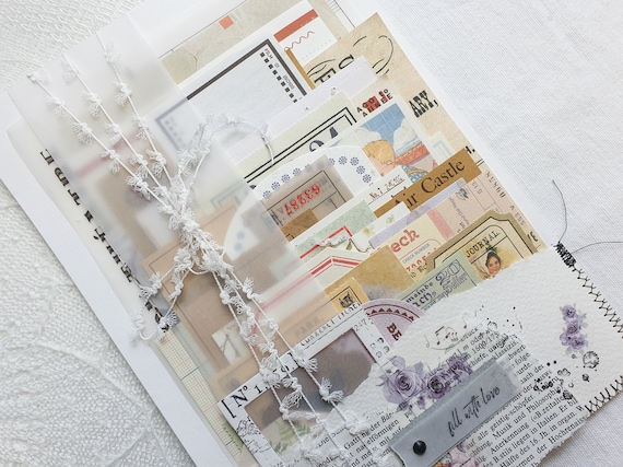 30 / 50 Stück Mystery Ephemera pack,  vintage journal supply, vintage journal zubehör, Embellishment, vintage ephemera kit, journaling Set