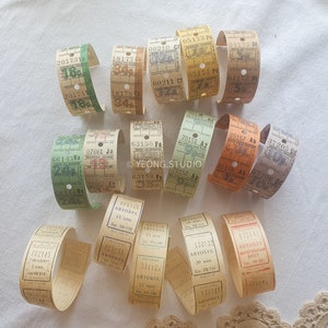 vintage ticket, bus ticket, junk journaling, ephemera, scrapbooking, paper craft,