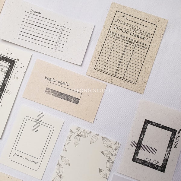 stamped paper, ephemera, hand stamped, scrapbooking, collage, stamp sample , paper goodies