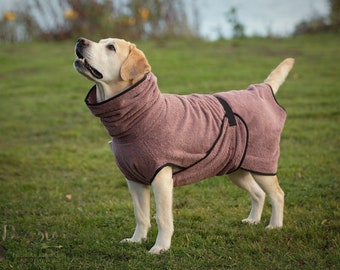 Dog Bathrobe antique mauve - Doggy bathrobe