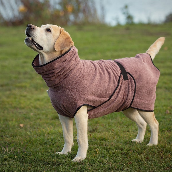 Dog Bathrobe antique mauve - Doggy bathrobe