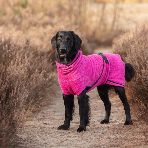 Dog Bathrobe fuchsia/pink - Doggy bathrobe