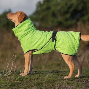 Dog Bathrobe lime green - Doggy bathrobe