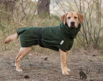 Peignoir pour chien Vert foncé / Vert armée - Peignoir pour chien