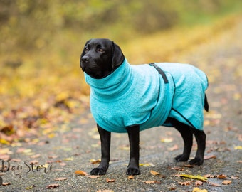 Dog Bathrobe aqua blue - Doggy bathrobe