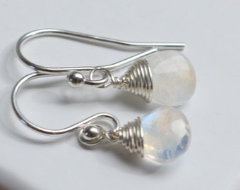 Moonstone Earrings Silver