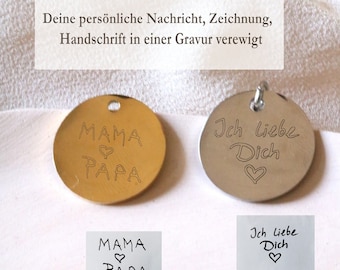 Personalisierte Gravur Plättchen- Gravurplättchen mit Namen und Symbolen