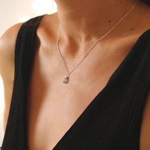 Collana in argento labradorite, collana con pietra, collane in cristalli argento immagine 6