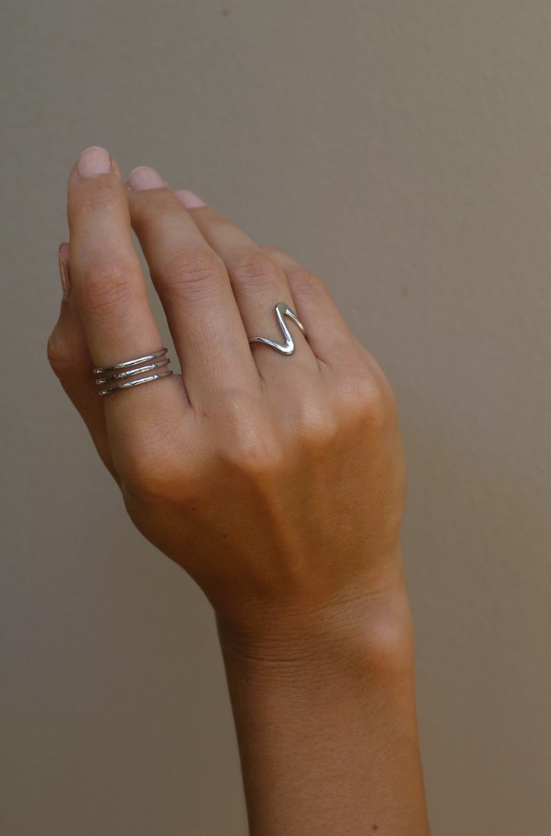 Mehrreihiger Ring, Größenverstellbarer Ring Bild 5