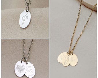 Personalized engraving necklace