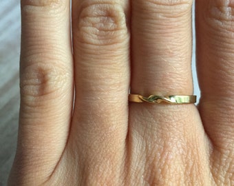 Twisted ring, delicate ring, engagement ring