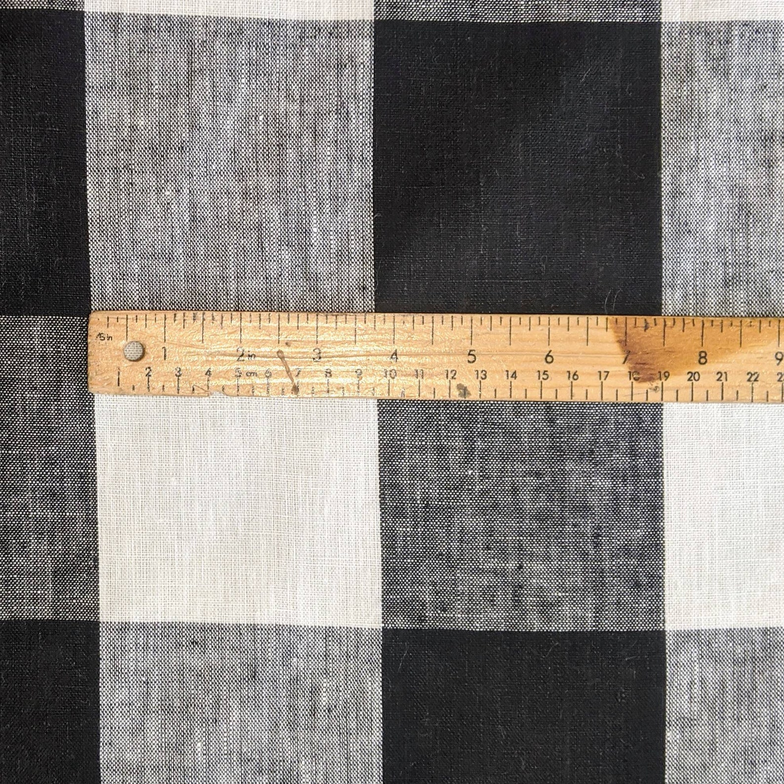 Large Black and White Check Fabric | Etsy